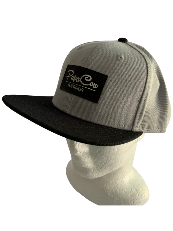 Frack Snapback Cap - Grey/Black, Black & Silver Tag - Image 3