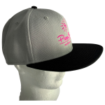 Frack Snapback Cap - Grey/Black, Pink Embroidery - Image 2