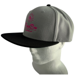 Frack Snapback Cap - Grey/Black, Pink Embroidery - Image 3