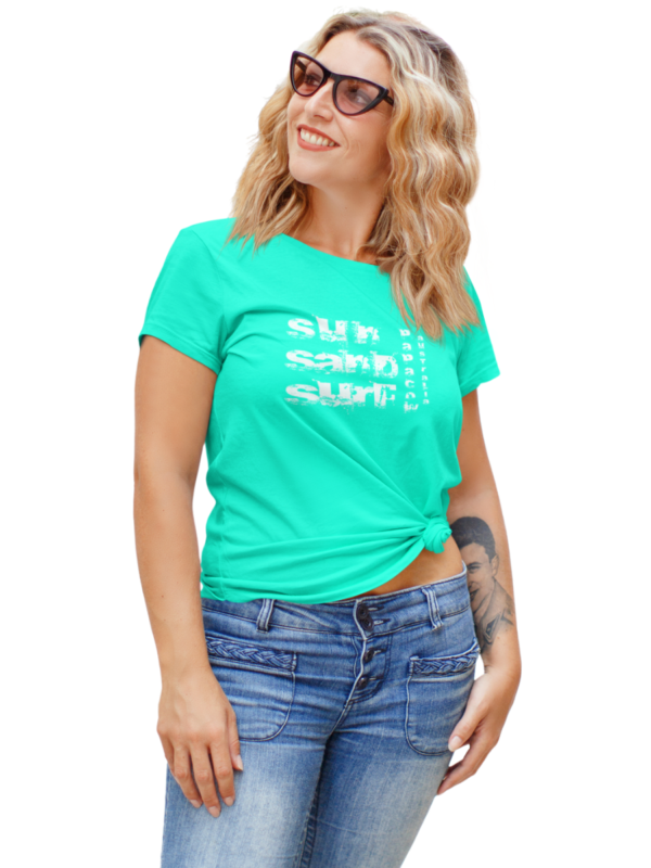 Women's Graphic T-Shirt - SUN SAND SURF - Image 7
