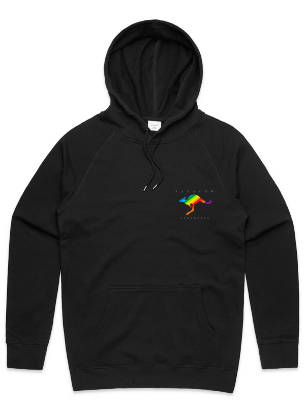 Men's Heavy Weight Hoodie - RAINBOW ROO - Image 2