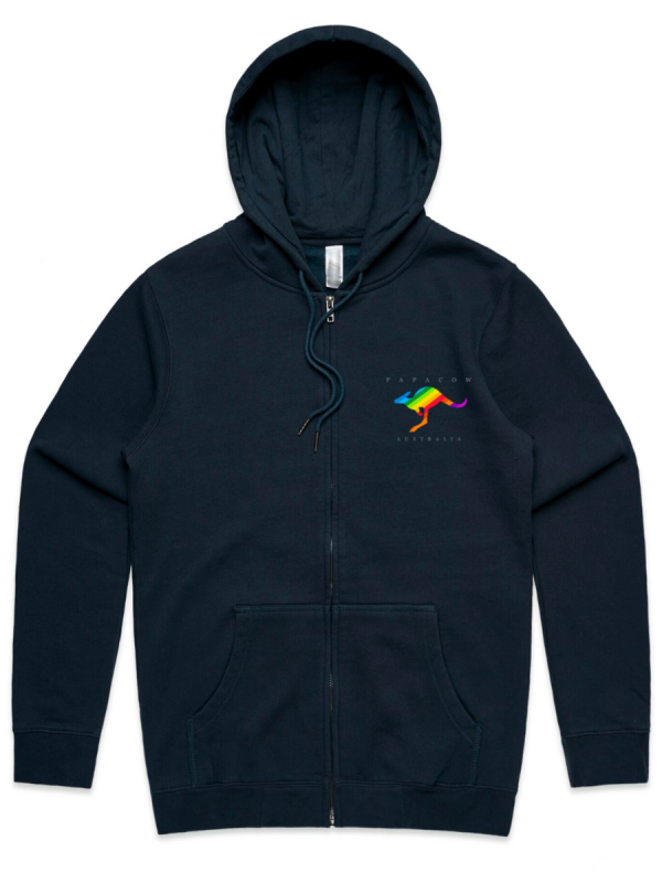 Men's Heavy Weight Zip Hood - RAINBOW ROO