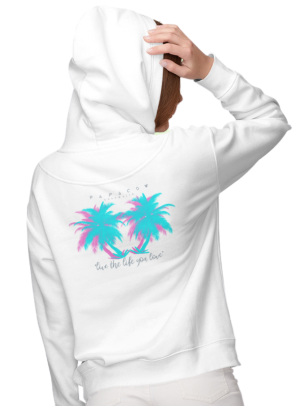 Women's Mid Weight Hoodie - HEAVENLY PALMS - Image 3