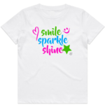 Kid's T-Shirt - SMILE SPARKLE SHINE - Image 4