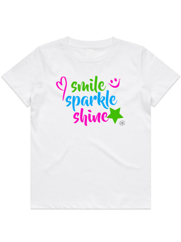 Kid's T-Shirt - SMILE SPARKLE SHINE - Image 4