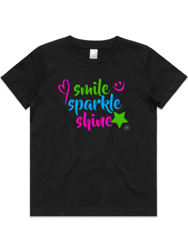 Kid's T-Shirt - SMILE SPARKLE SHINE - Image 2