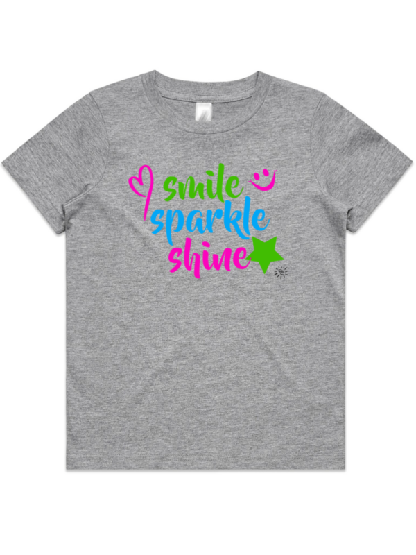 Kid's T-Shirt - SMILE SPARKLE SHINE - Image 3