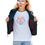 Women's Graphic T-Shirt - BEACH VIBES - Image 4