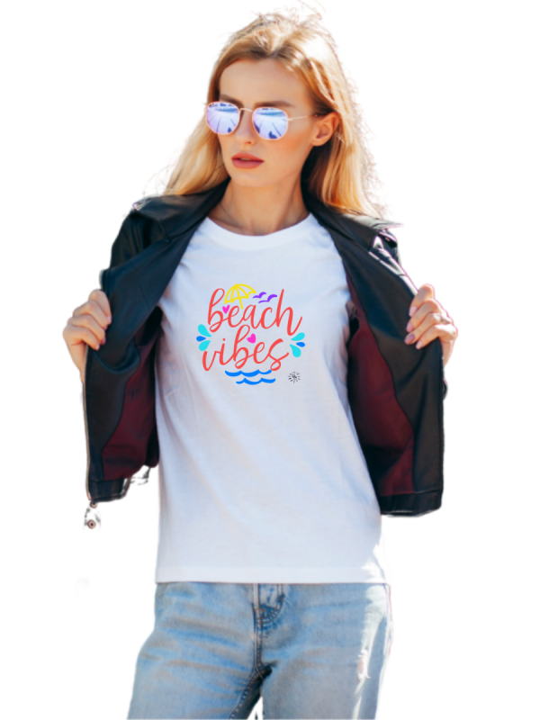 Women's Graphic T-Shirt - BEACH VIBES - Image 4