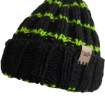 Green Striped Black Rib Beanie - Image 7