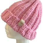 Coral Pink Rib Beanie