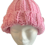 Coral Pink Rib Beanie - Image 4