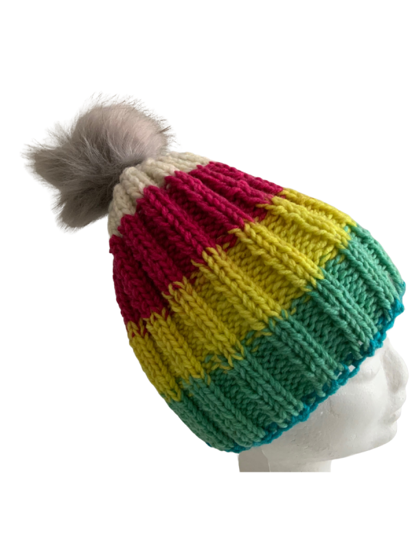 Striped Rib Beanie - Image 2