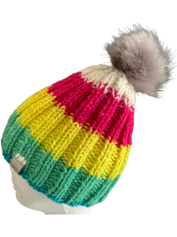 Striped Rib Beanie - Image 4
