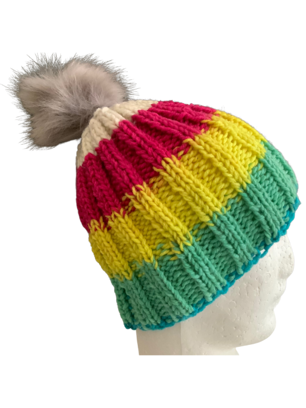 Striped Rib Beanie - Image 5