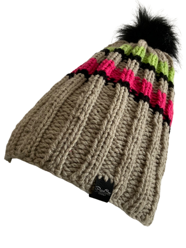 Light Fawn Rib Beanie - Image 2