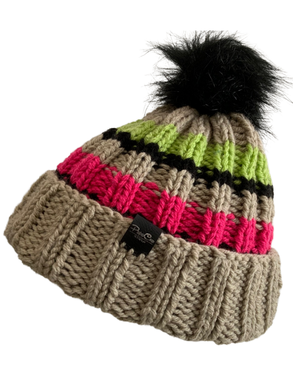 Light Fawn Rib Beanie - Image 3