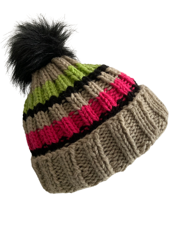 Light Fawn Rib Beanie - Image 5