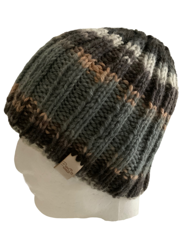 Dark Storm Ribbed Beanie - Image 2