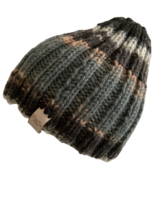 Dark Storm Ribbed Beanie - Image 3