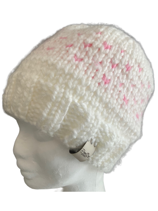 White Lovin' Hearts Beanie - Image 2