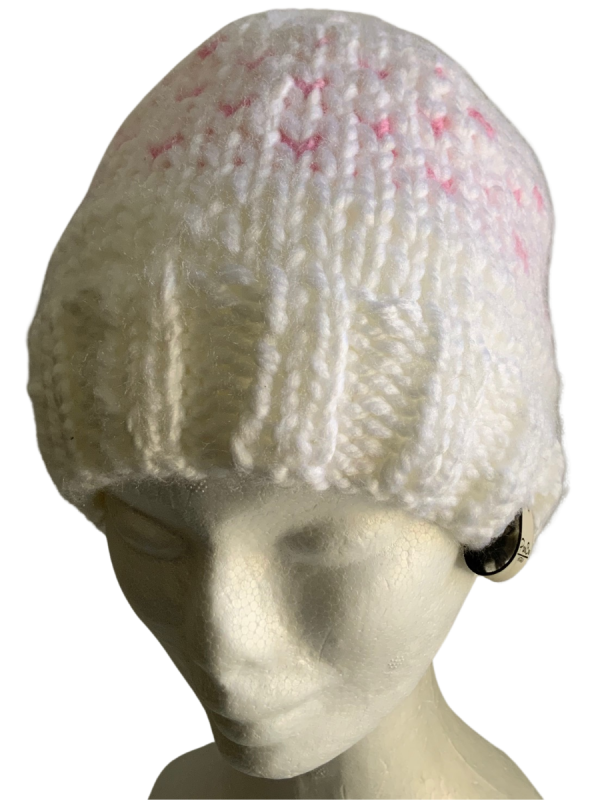 White Lovin' Hearts Beanie - Image 5