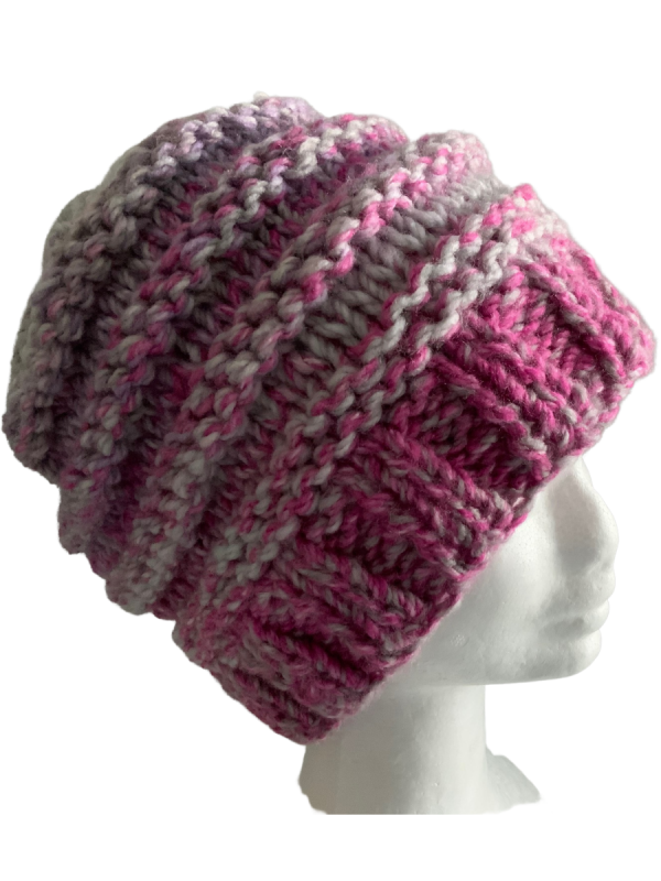Pink Tweed Beanie