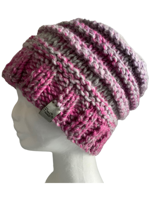 Pink Tweed Beanie - Image 3
