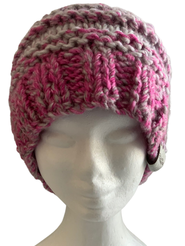 Pink Tweed Beanie - Image 4