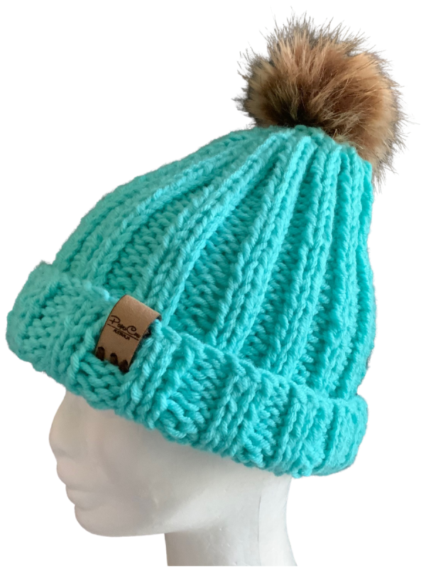 Turquoise Rib Beanie