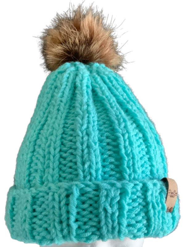 Turquoise Rib Beanie - Image 7