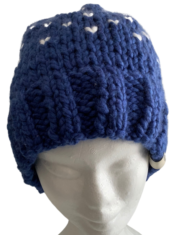 Blue Berry Lovin' Hearts Beanie - Image 2