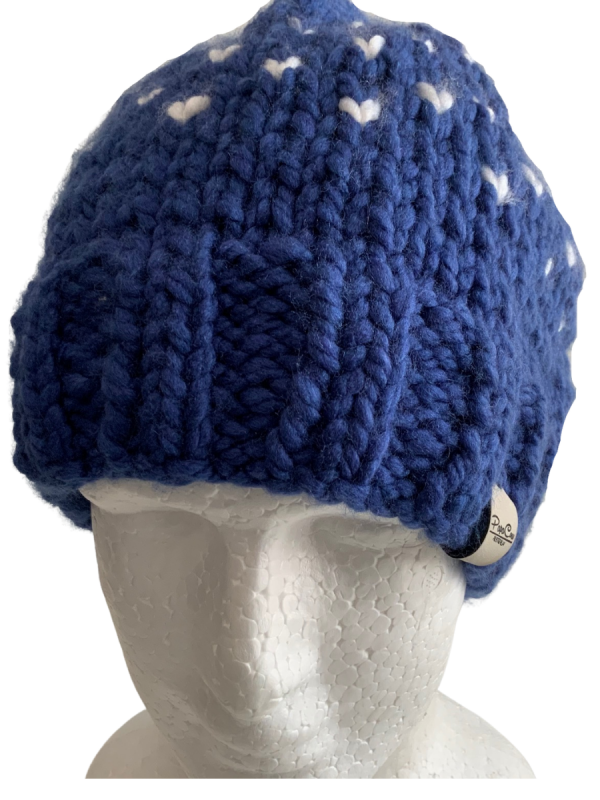 Blue Berry Lovin' Hearts Beanie - Image 3