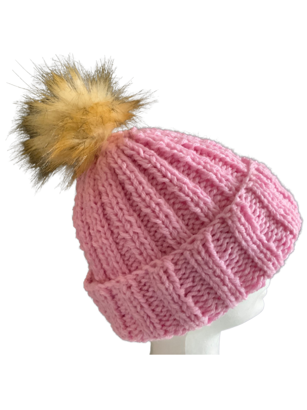 Blush Pink Rib Beanie