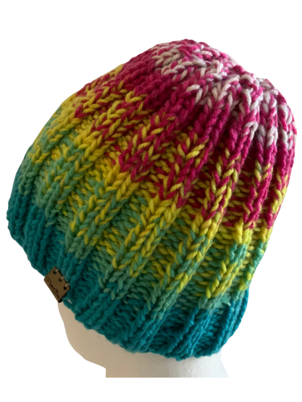 Varicoloured Rib Beanie - Image 2