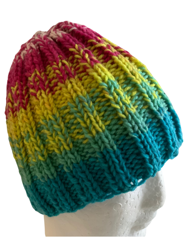 Varicoloured Rib Beanie - Image 3