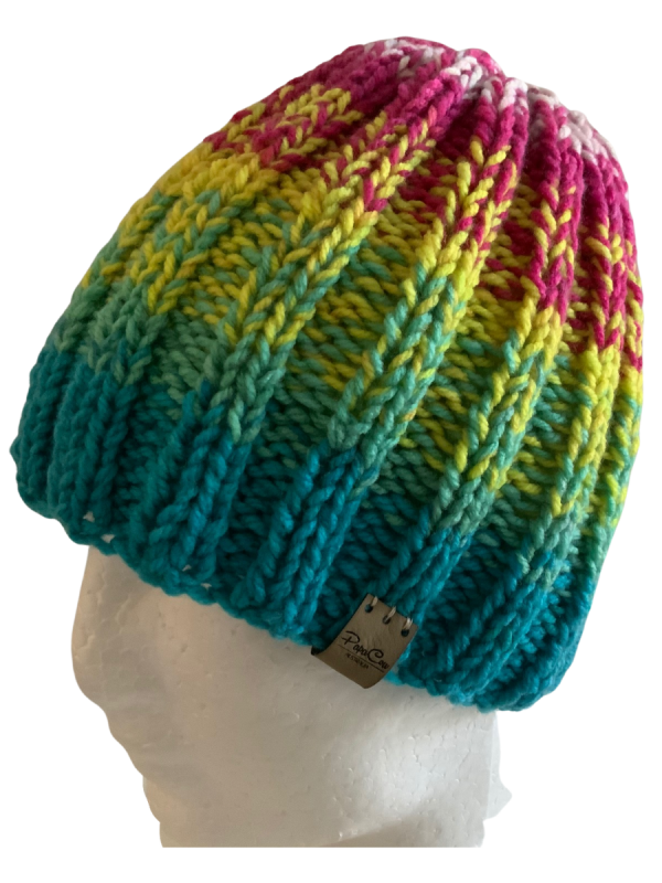 Varicoloured Rib Beanie - Image 4