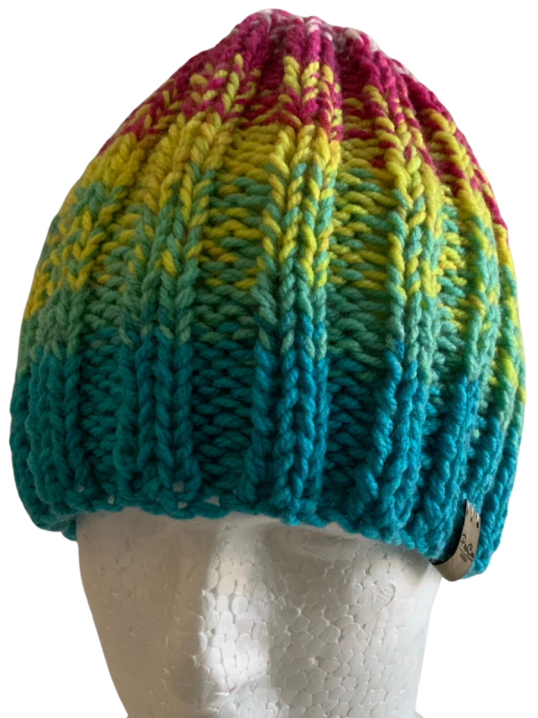 Varicoloured Rib Beanie - Image 5