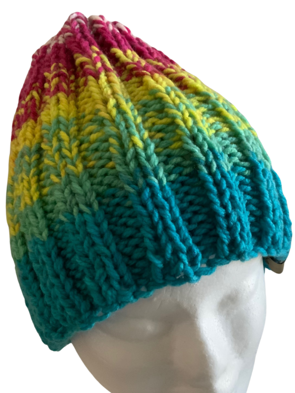 Varicoloured Rib Beanie - Image 6