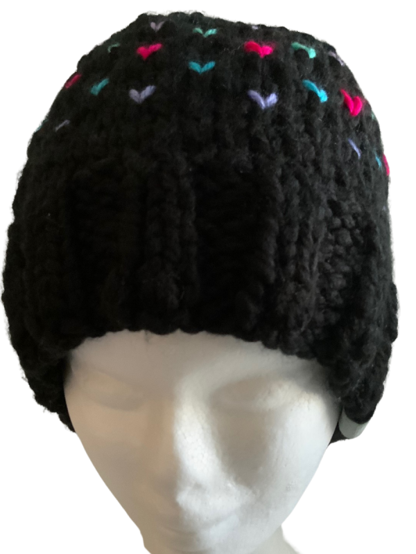 Black Lovin' Hearts Beanie