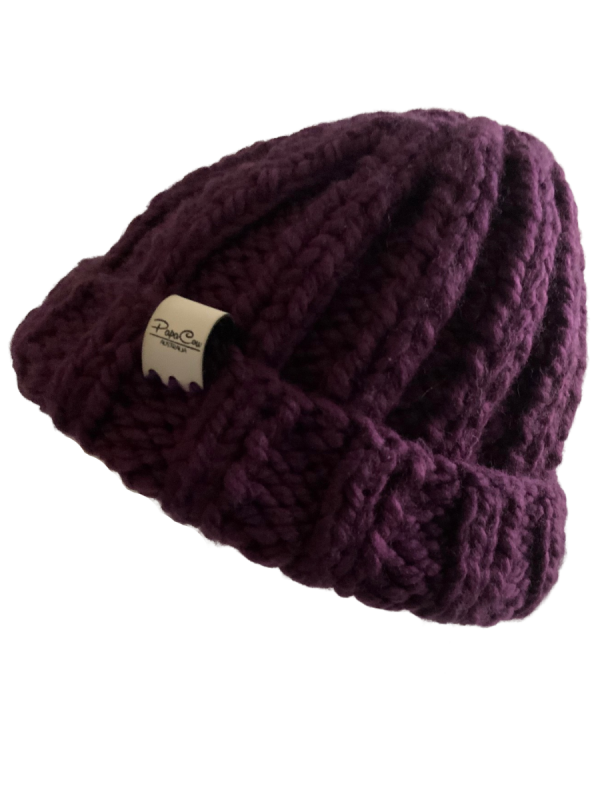 Plum Rib Beanie - Image 2