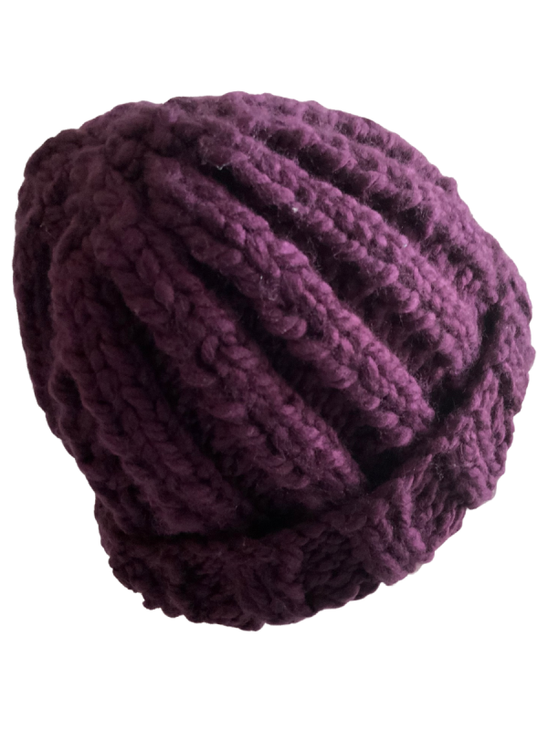 Plum Rib Beanie - Image 3