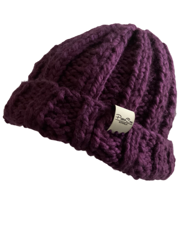 Plum Rib Beanie - Image 4