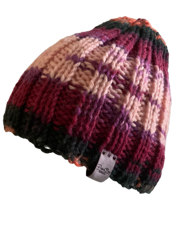 Opulent Wine Ribbed Beanie - Image 3