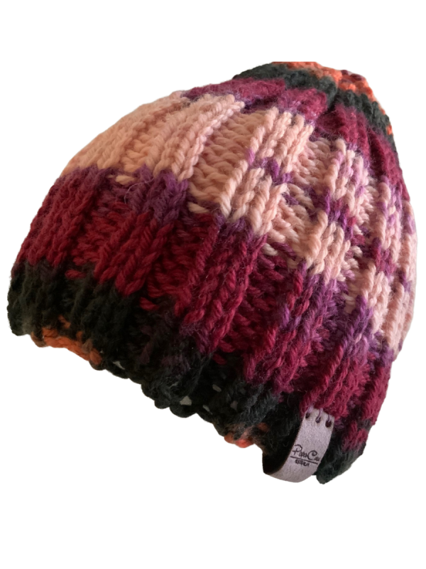 Opulent Wine Ribbed Beanie - Image 5
