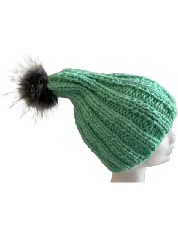 Seafoam Green Rib Beanie - Image 2