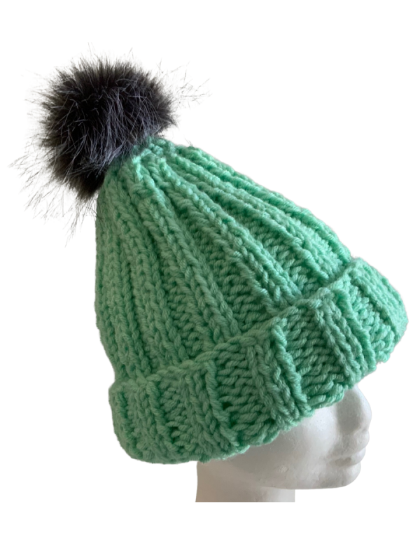 Seafoam Green Rib Beanie - Image 4