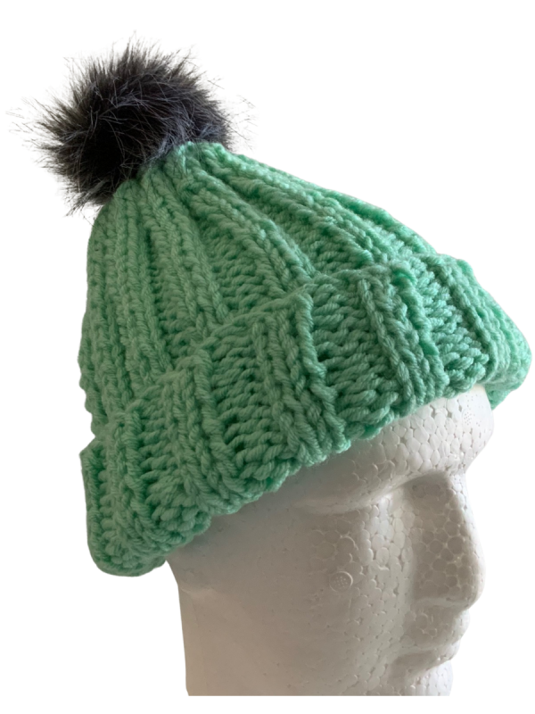 Seafoam Green Rib Beanie - Image 5