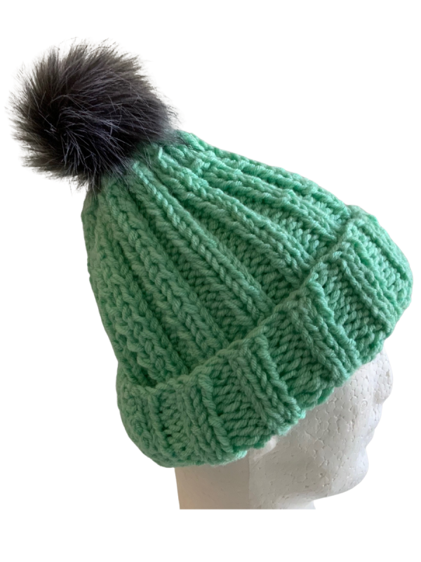Seafoam Green Rib Beanie - Image 6