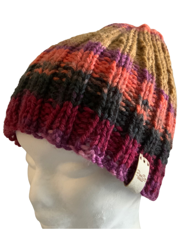 Autumn Leaves Ribbed Beanie - Image 2